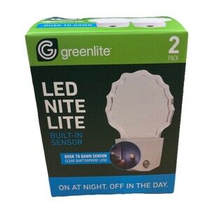 Greenlite LED Nite Lite 2-Pack- On at Night, Off in the Day- Dusk to Dawn Sensor